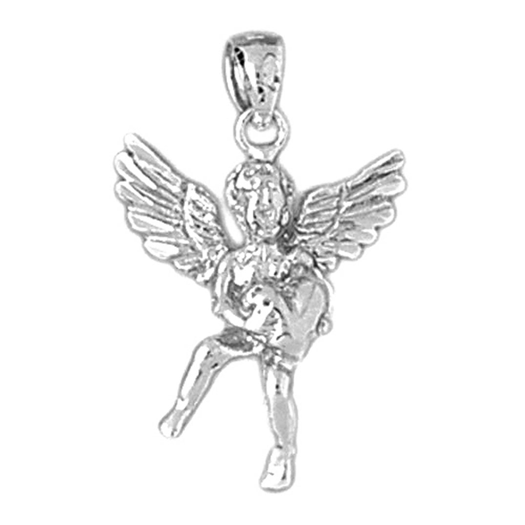 Sterling Silver Angel 3D Pendant