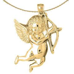 Sterling Silver Angel Pendant (Rhodium or Yellow Gold-plated)