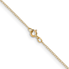 14K Yellow Gold 0.5mm Curb Chain
