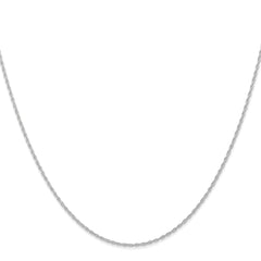 14K White Gold 0.95mm Cable Rope Chain