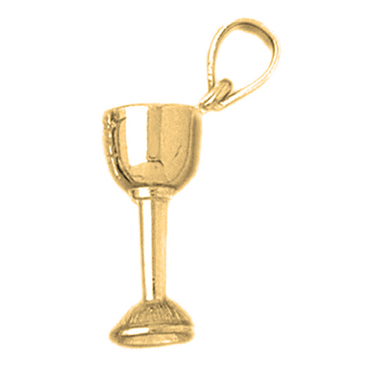 Yellow Gold-plated Silver Communion Cup Pendant