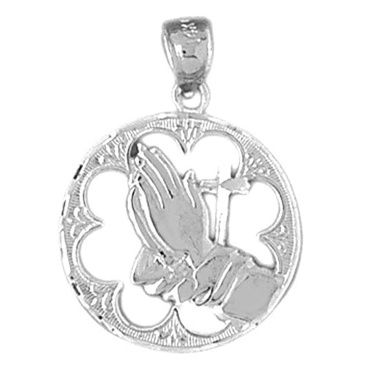 Sterling Silver Praying Hands Pendant