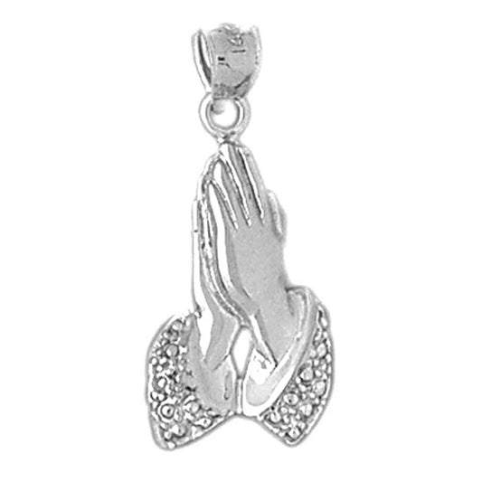 Sterling Silver Praying Hands Pendant