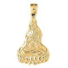 Yellow Gold-plated Silver Buddah Pendant