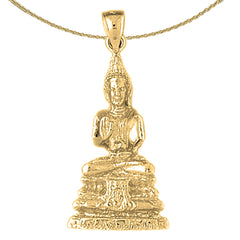 10K, 14K or 18K Gold Buddha Pendant