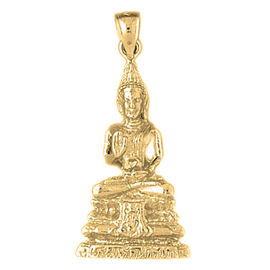Yellow Gold-plated Silver Buddah Pendant