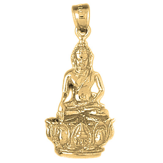 10K, 14K or 18K Gold Buddha Pendant