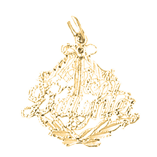 Yellow Gold-plated Silver Shark Pendant