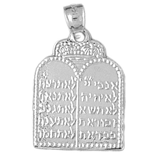 Sterling Silver Ten Commandments Pendant