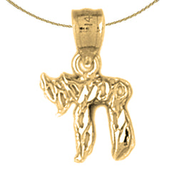 Sterling Silver Chais Pendant (Rhodium or Yellow Gold-plated)