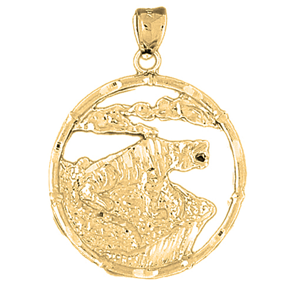 Yellow Gold-plated Silver Chinese Zodiacs - Rabbit Pendant