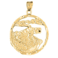 Yellow Gold-plated Silver Chinese Zodiacs - Rabbit Pendant