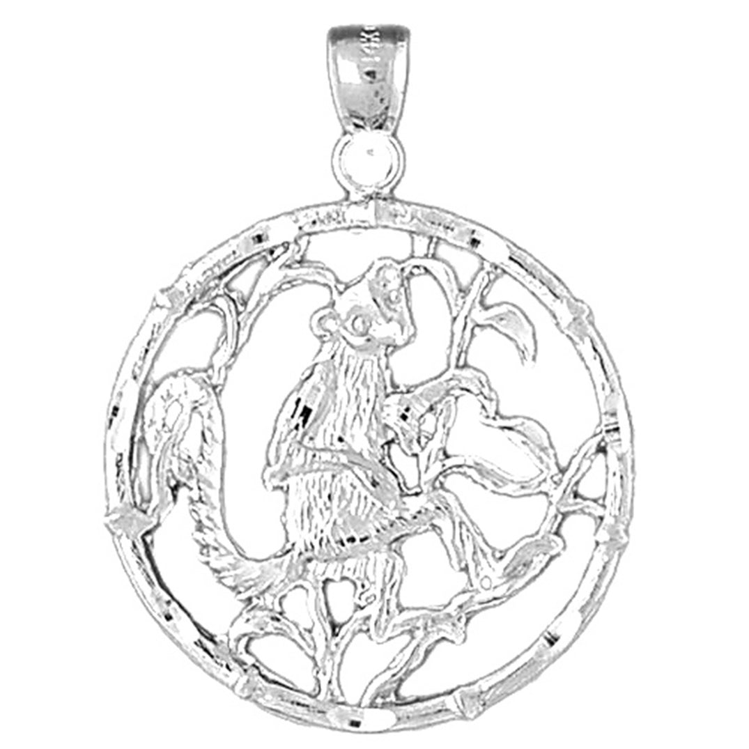 Sterling Silver Chinese Zodiacs - Monkey Pendant