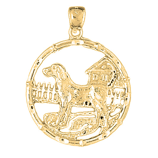 Yellow Gold-plated Silver Chinese Zodiacs - Dog Pendant