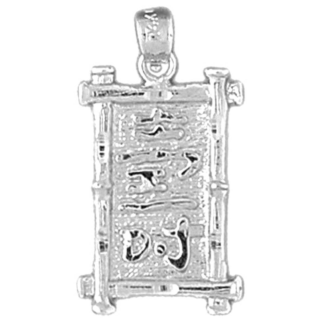 Sterling Silver Chinese Zodiacs - Longetivity Pendant