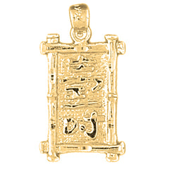 Yellow Gold-plated Silver Chinese Zodiacs - Longetivity Pendant