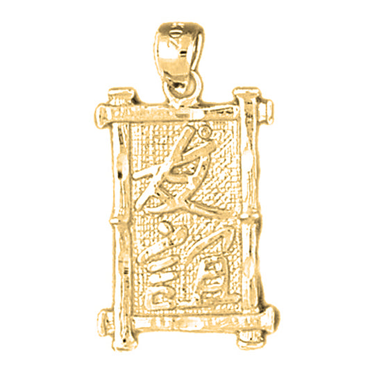 Yellow Gold-plated Silver Chinese Zodiacs - Friendship Pendant