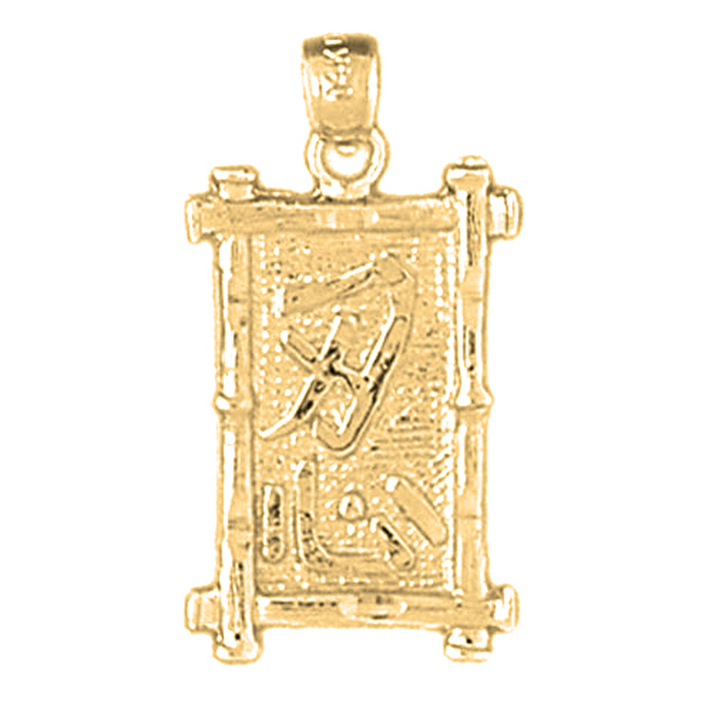 Yellow Gold-plated Silver Chinese Zodiacs - Patience Pendant