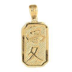 Yellow Gold-plated Silver Chinese Zodiacs - Love Pendant