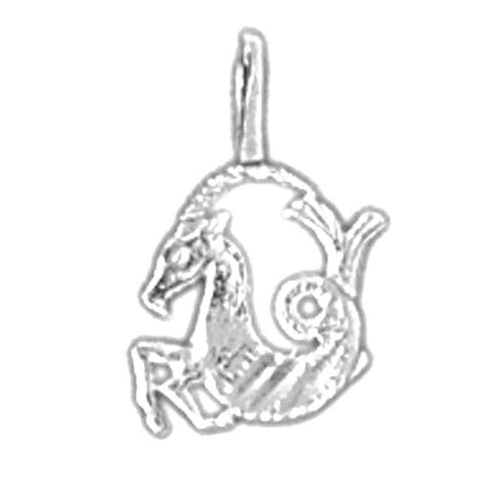 Sterling Silver Capricorn Zodiac Sign Pendant