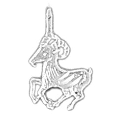 Sterling Silver Aries Zodiac Sign Pendant