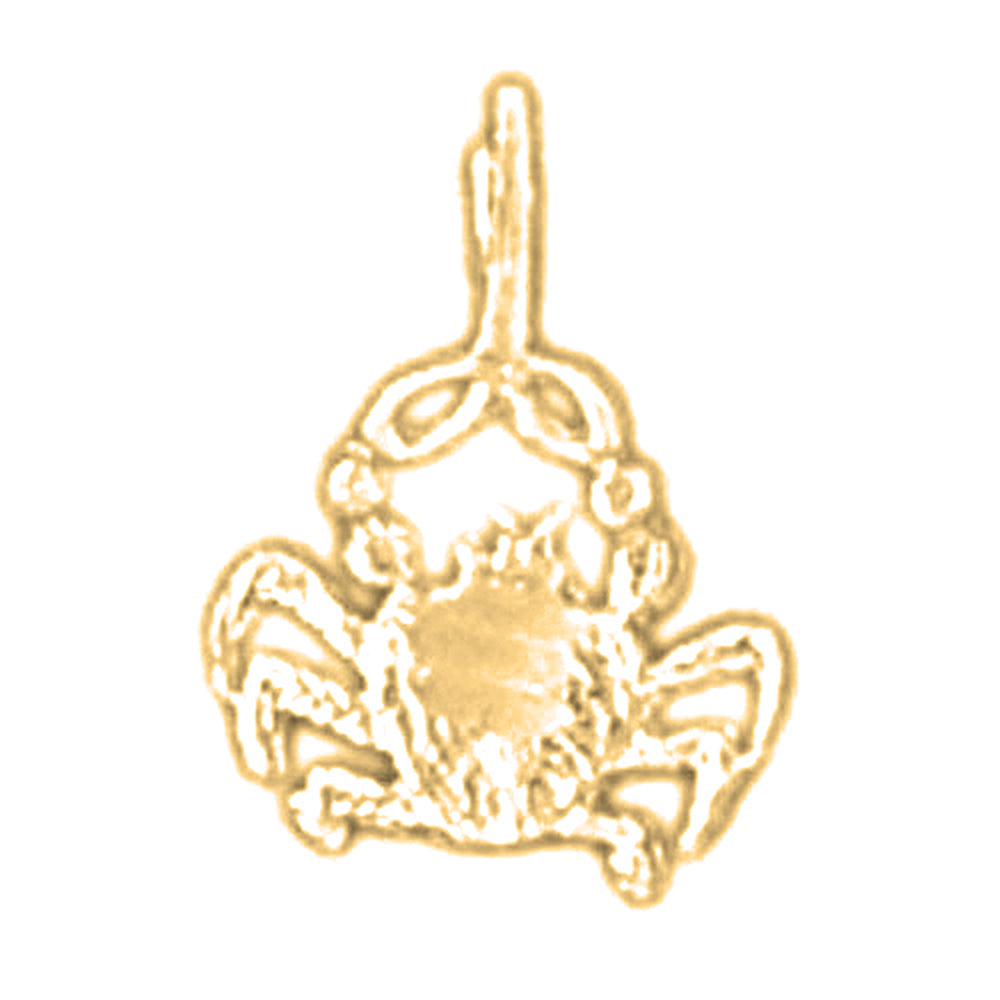 Yellow Gold-plated Silver Cancer Zodiac Sign Pendant