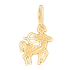Yellow Gold-plated Silver Sagittarius Zodiac Sign Pendant