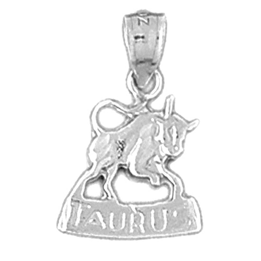 Sterling Silver Taurus Zodiac Sign Pendant