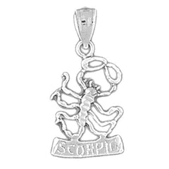 Sterling Silver Scorpio Zodiac Sign Pendant