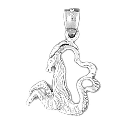 Sterling Silver Capricorn Zodiac Sign Pendant