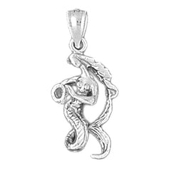 Sterling Silver Aquarius Zodiac Sign Pendant