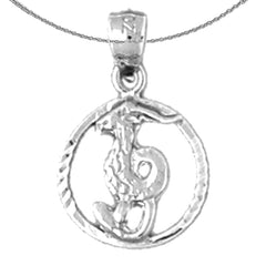 Sterling Silver Capricorn Zodiac Sign Pendant (Rhodium or Yellow Gold-plated)