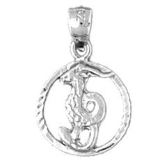 Sterling Silver Capricorn Zodiac Sign Pendant