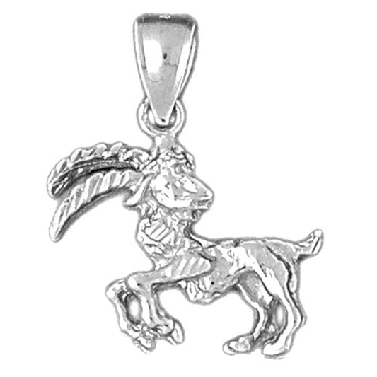 Sterling Silver Capricorn Zodiac Sign Pendant