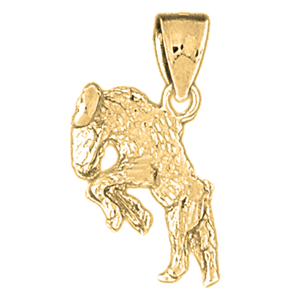 Yellow Gold-plated Silver Aries Zodiac Sign Pendant