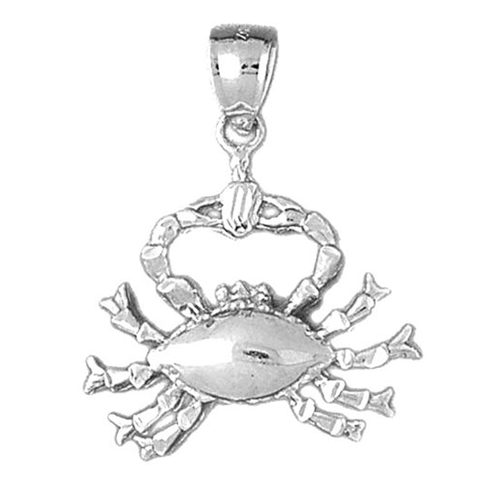 Sterling Silver Cancer Zodiac Sign Pendant