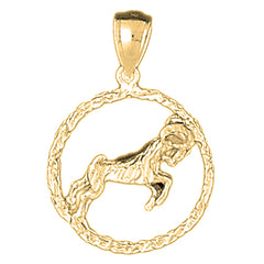 Yellow Gold-plated Silver Aries Zodiac Sign Pendant