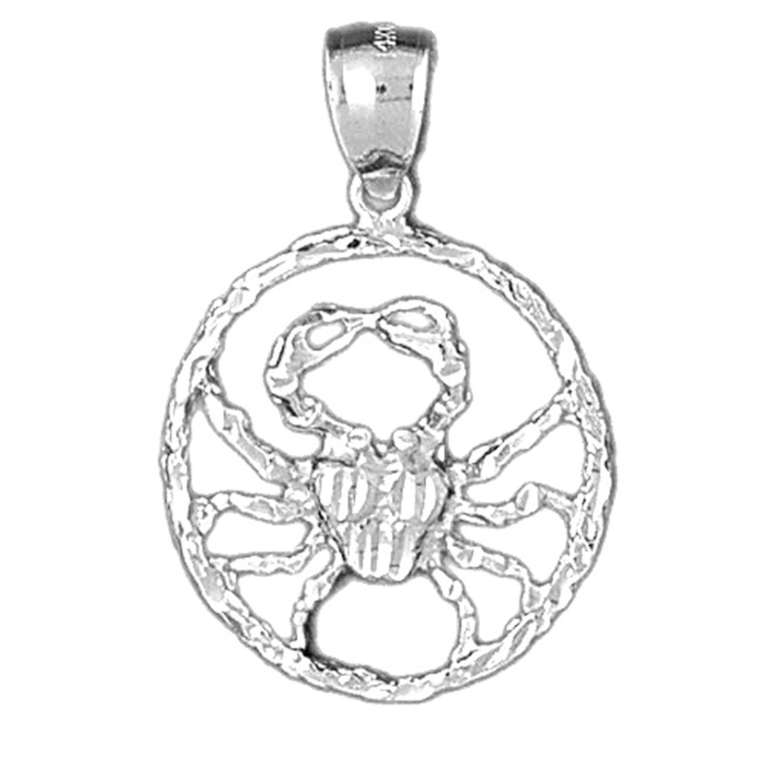 Sterling Silver Cancer Zodiac Sign Pendant