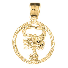 Yellow Gold-plated Silver Scorpio Zodiac Sign Pendant