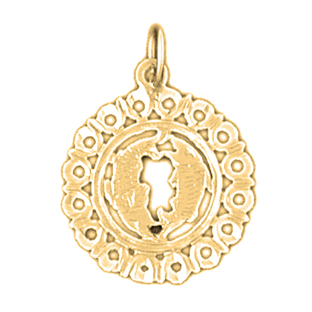 14K or 18K Gold Zodiac - Pisces Pendant