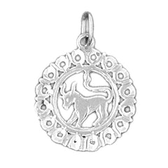 Sterling Silver Taurus Zodiac Sign Pendant
