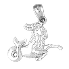 Sterling Silver Capricorn Zodiac Sign Pendant