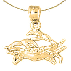 Sterling Silver Cancer Zodiac Sign Pendant (Rhodium or Yellow Gold-plated)