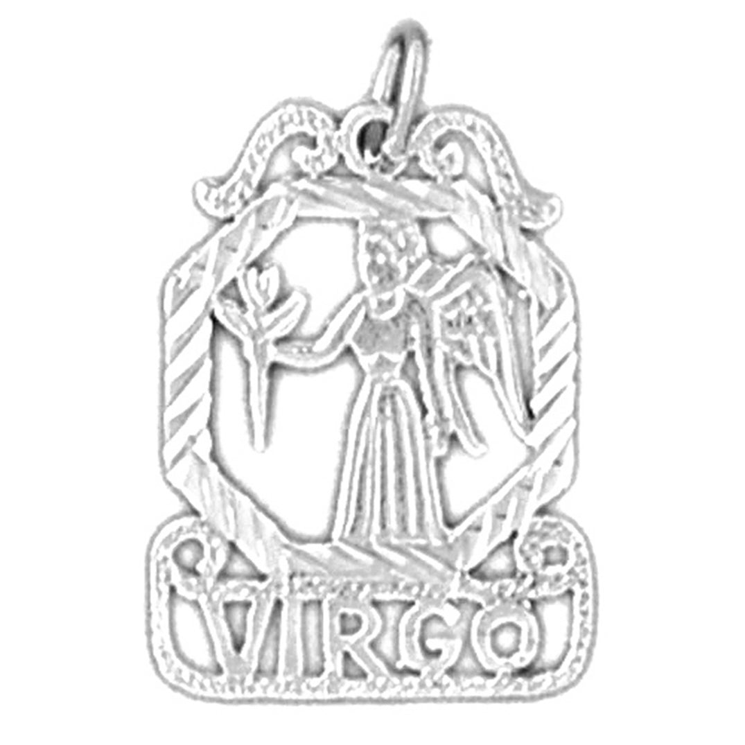 Sterling Silver Virgo Zodiac Sign Pendant