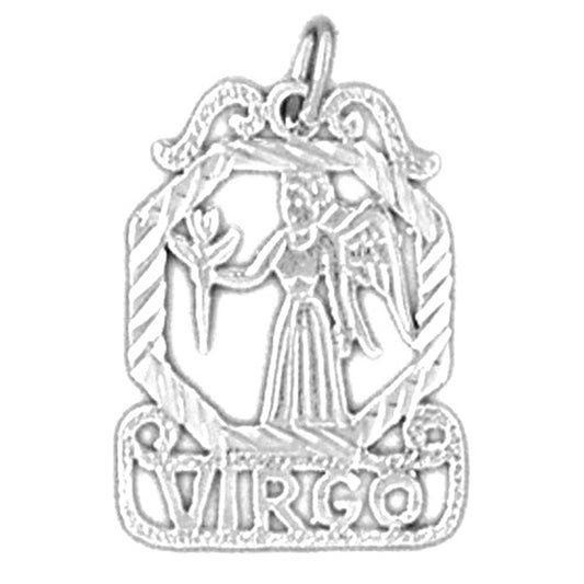 Sterling Silver Virgo Zodiac Sign Pendant