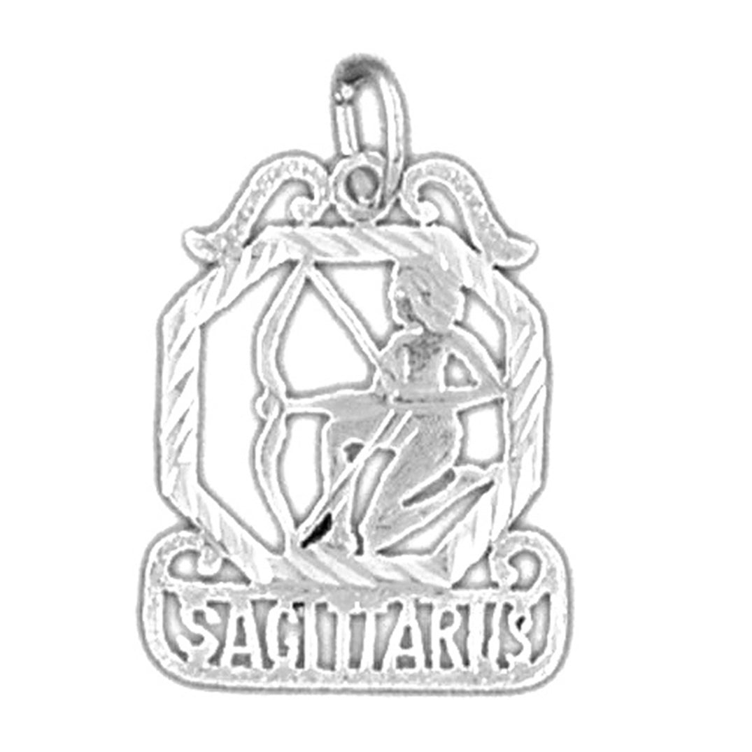 Sterling Silver Sagittarius Zodiac Sign Pendant