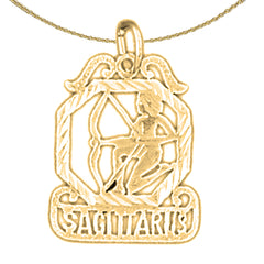 14K or 18K Gold Zodiac - Sagittarius Pendant