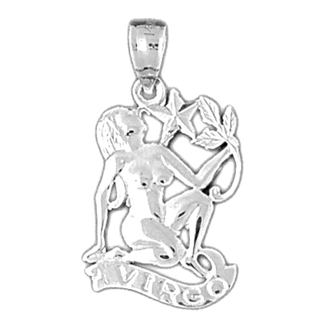 Sterling Silver Aquarius Zodiac Sign Pendant