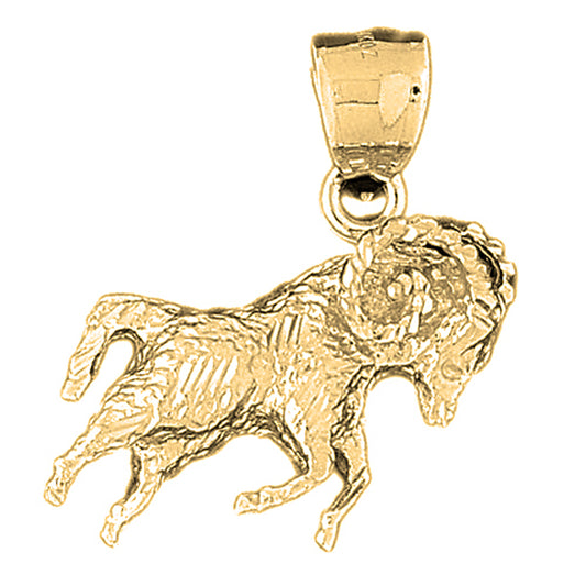 Yellow Gold-plated Silver Aries Zodiac Sign Pendant