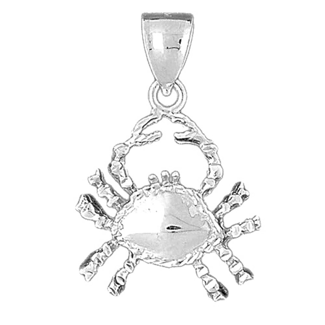 Sterling Silver Cancer Zodiac Sign Pendant